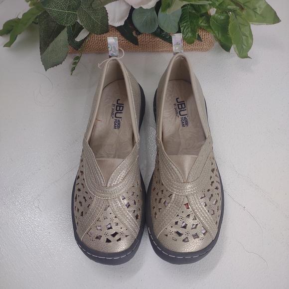 JBU Shoes - JBU Gold Slip-On Women's Shoes